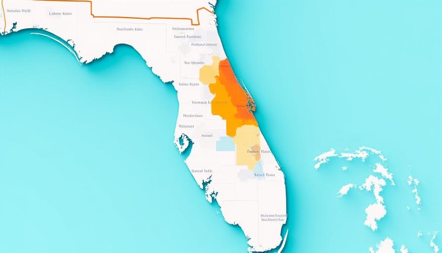 Stylized map graphic showing Largo and the broader Pinellas County service areas within Tampa Bay.